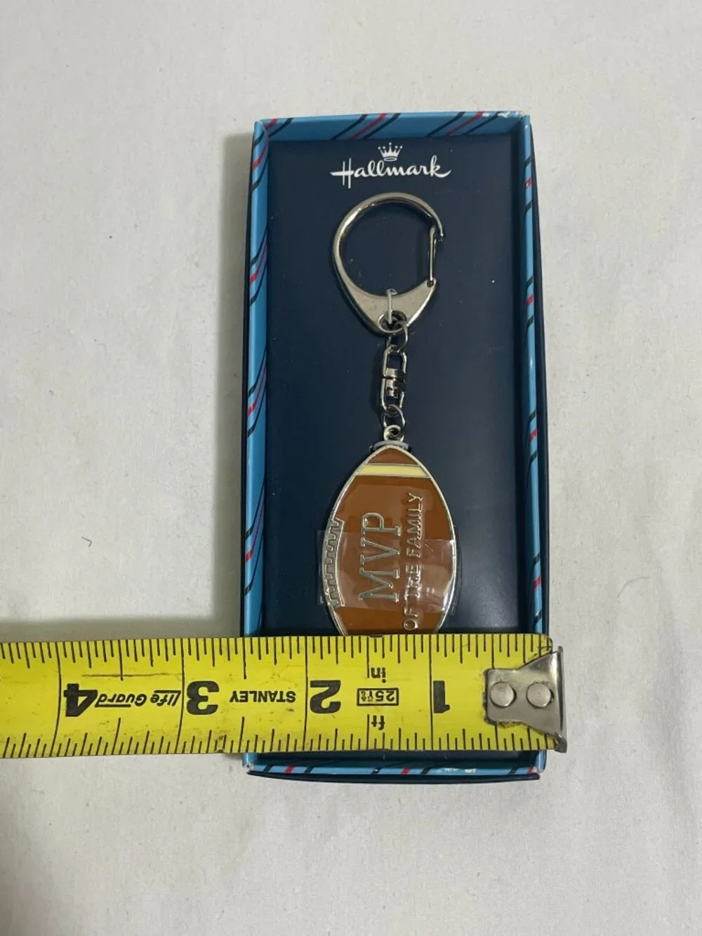 Hallmark MVP of the Family Football Key Ring Dad's Day Gift Keychain NIB